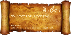 Molitorisz Csongor névjegykártya